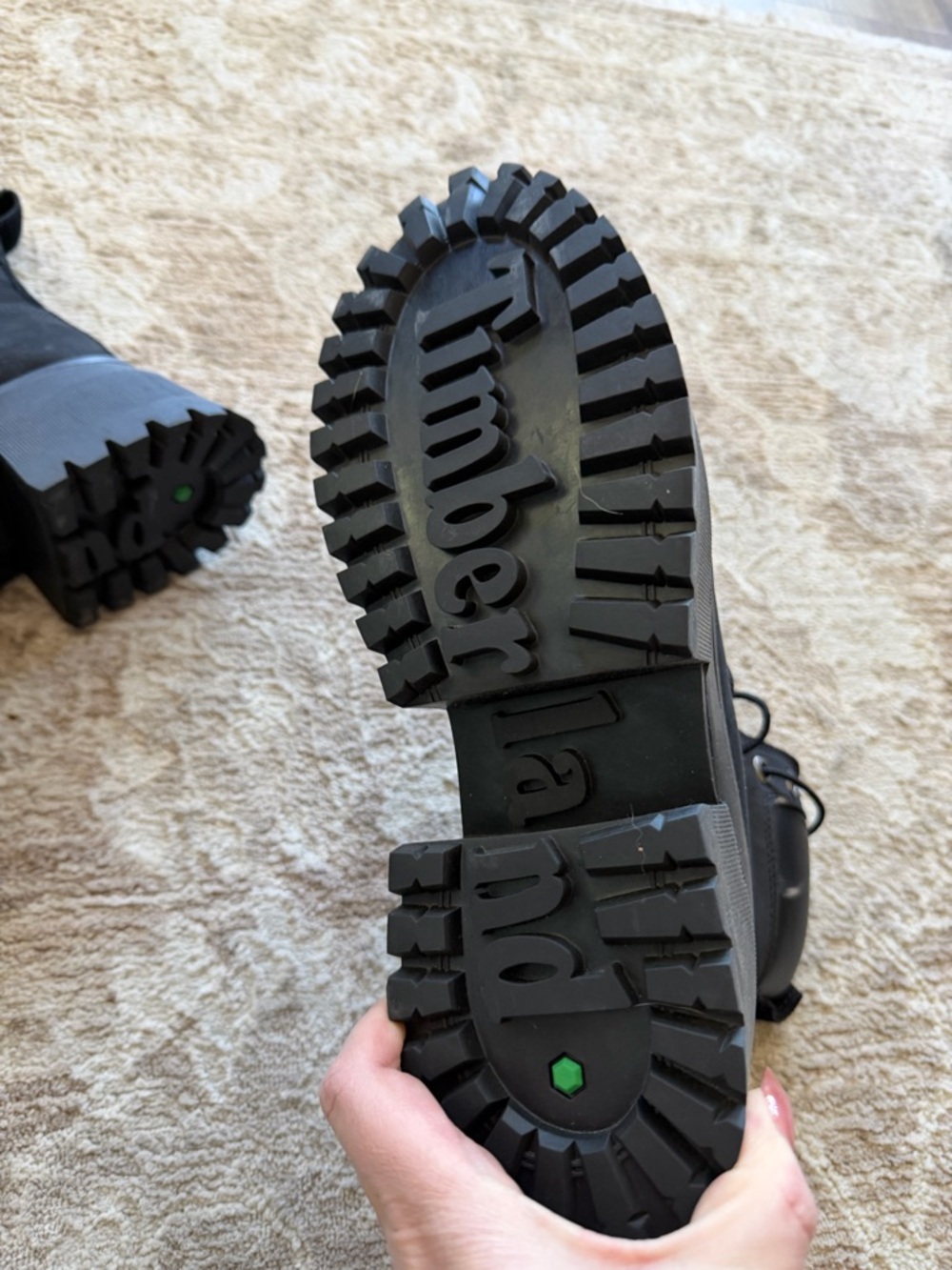Women's Black Timberland Platform Boots - Picture 6 of 13